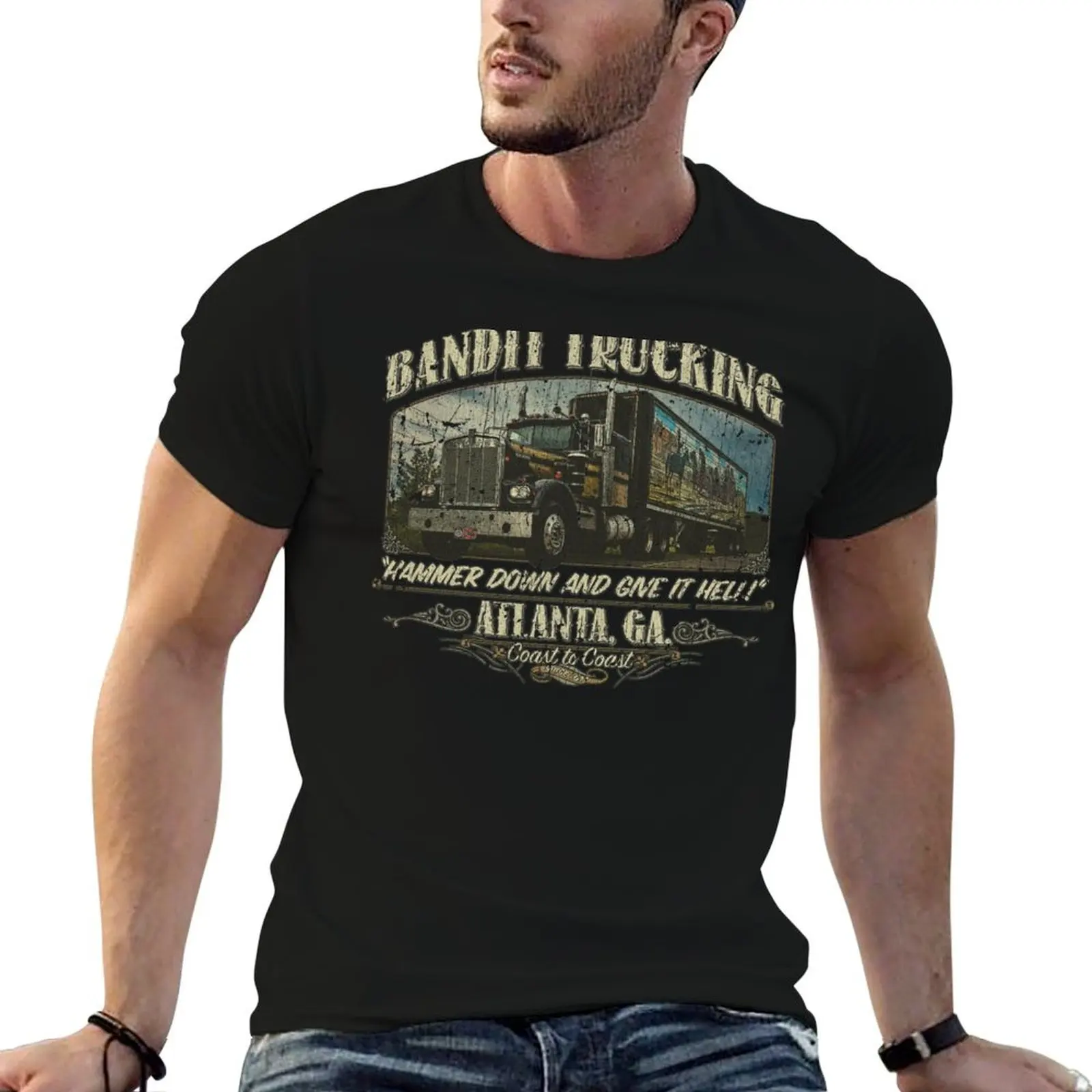 Bandit Trucking 1977 T-Shirt anime clothes baggy shirts heavyweight t shirts for men