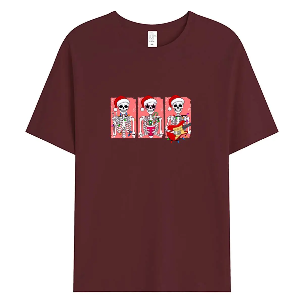 Maglietta da donna 2026 Estate Manica corta Tee Tops Abbigliamento donna Natale Divertente scheletro Graphic T-shirt T-shirt femminile oversize