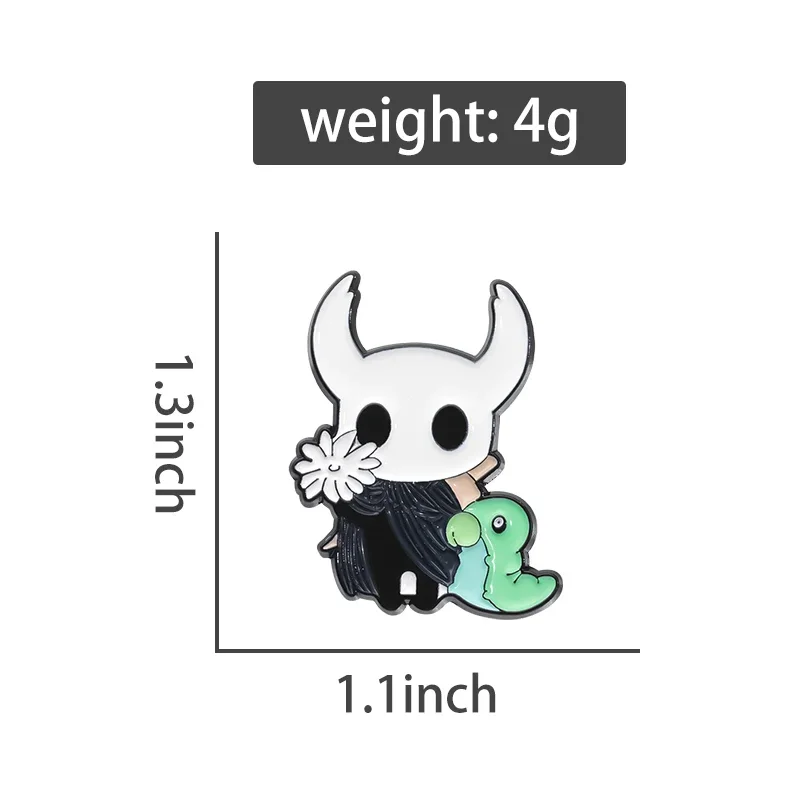 Anime Game Figure Brooch Hollow Knight Brooch Enamel Pins Cartoon Metal Badge Backpack Lapel Pin Jewelry Accessories Kids Gifts - Detail 1