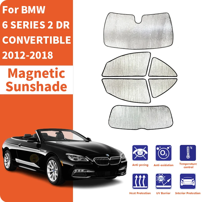 Custom Car Window Sunshade Anti-UV Car Sun Window Visors Sunshade Covers Accessories For BMW 6 SERIES F12 CONVERTIBLE 2012-2018