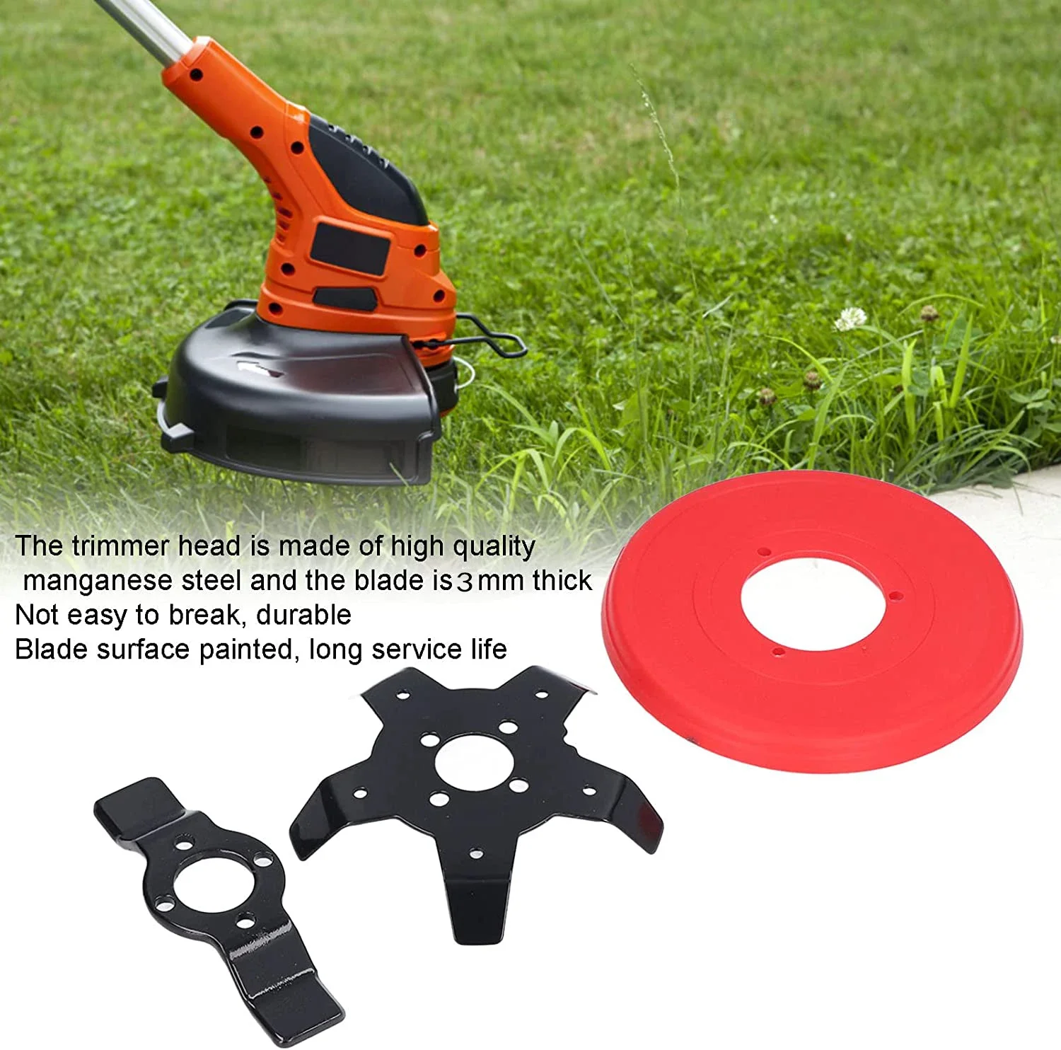 Dual-purpose lawn mower head Water and dryland general-purpose brushcutter Metal head Replacement lawn mower gardening tool part