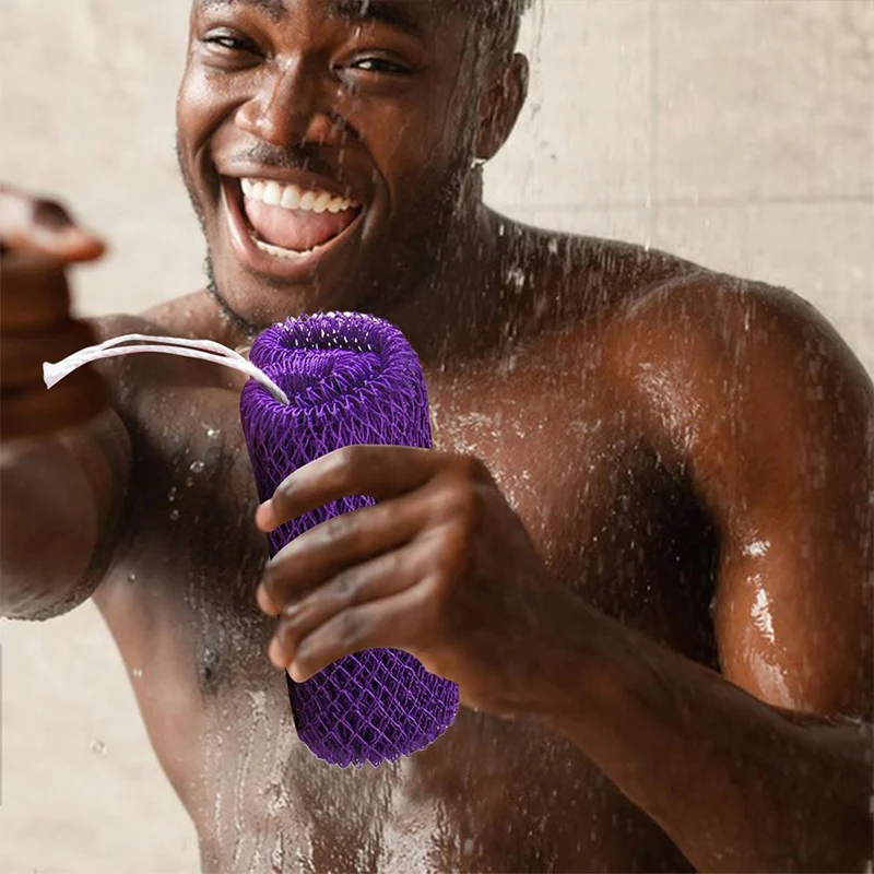 African Net Sponges Authentic Exfoliating Bath Sponge Scrub Deep Cleaning For Smoothing Arm Foot Back Neck Leg Body Skin view 6