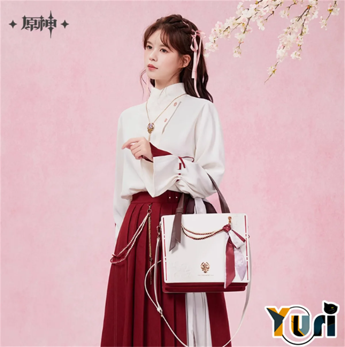 Yuri Game Genshin Impact Yae Miko Crossbody Bag For Women Men Retro Casual Messenger Daily Cosplay Props Fan Gift C YS