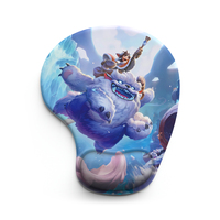Blue Cartoon Monster Mouse Pad Wrist 3D  Ergonomic Soft Anti-Slip Wrist Rest Support Mat Computer Mouse Pad for Office  PC