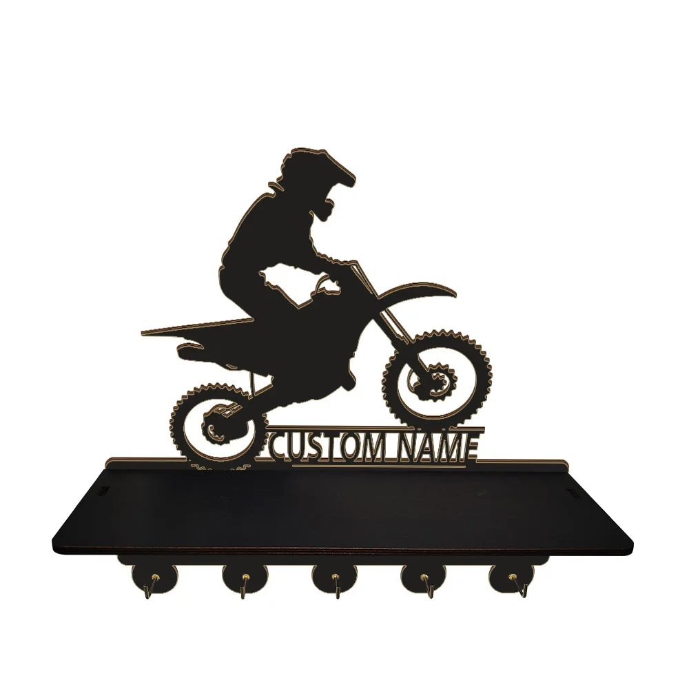 Dirt Bike Key Hook Coat Hanger For Man Cave Garage Motocross Racing Multi-purpose Holder Clothes Rack Organizer Motor Biker Gift