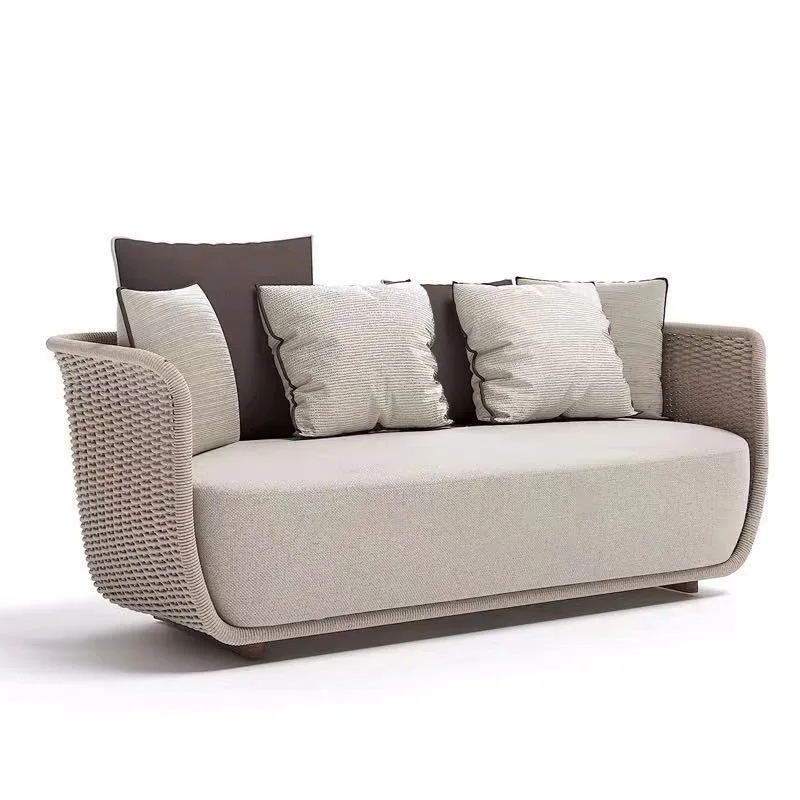 

Outdoor sofa, minimalist, Nordic, rattan, coffee table, furniture combination