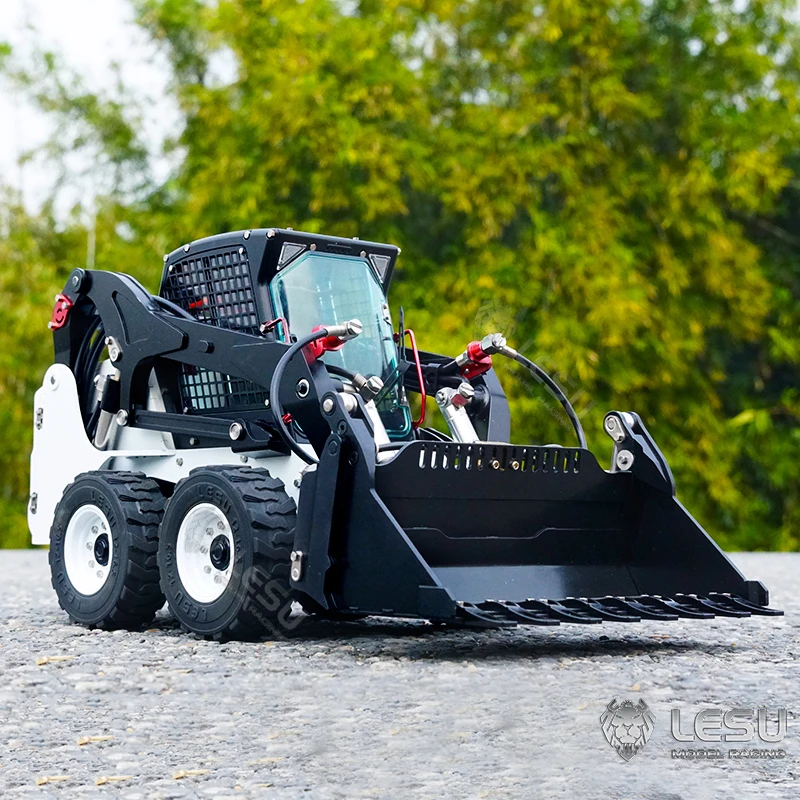 LESU 1/14 Aoue Lt5H Wheeled Skid-Steer RC Hydraulic Loader Model Sound Lights Outdoor Toys TH20001