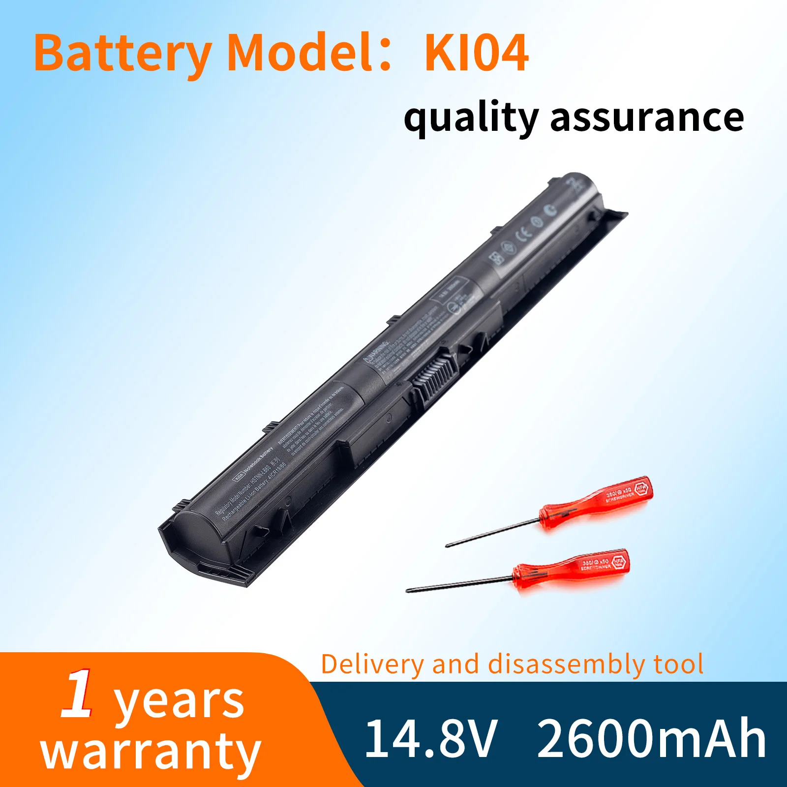 BVBH KI04 Laptop Battery for HP Pavilion 15-ab292nr 14-ab000 17-g000~17-g099 HSTNN-DB6T HSTNN-LB6R HSTNN-LB6S HSTNN-LB6T 800049