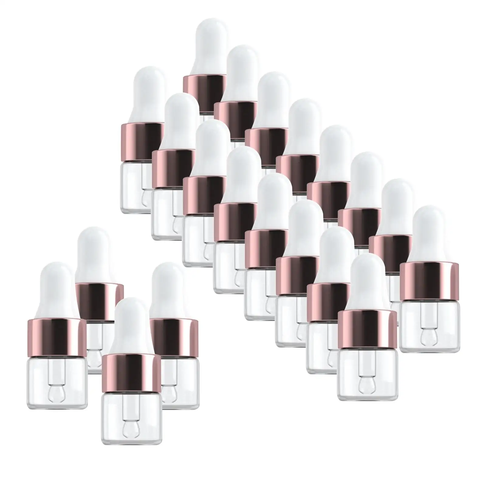 Refillable Dropper Bottles for Essential Oils Glass Squeezable Eye Liquid Applicator Portable Sample Vials Cosmetic Containers