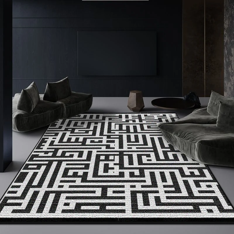Garage Lighting Decor - Light Luxury Living Room Carpet Black