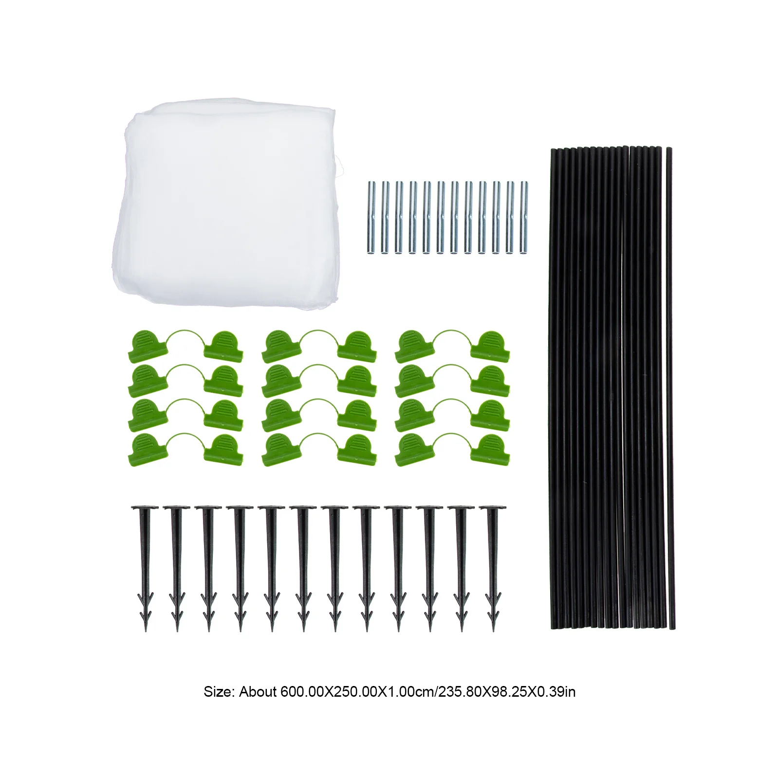 

1 set 1 Set Netting Row Cover Hoops Kit For Plants Vegetables Fruit Protection Mesh Garden Netting Garden Hoops Plant Cover