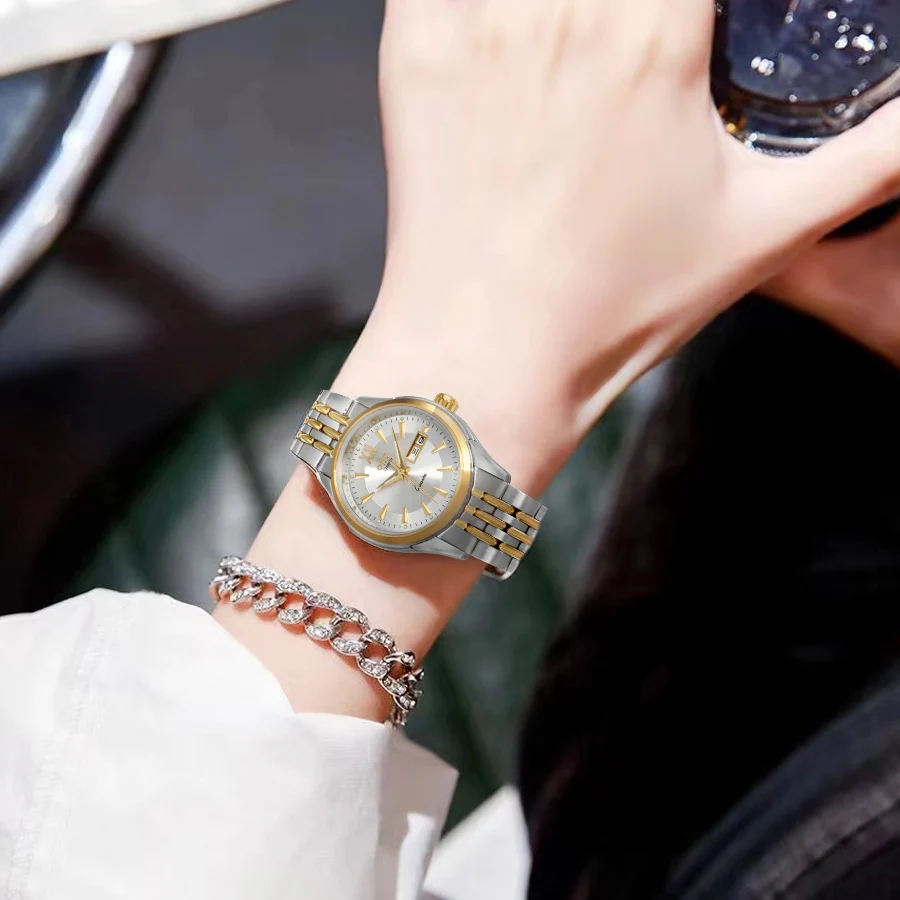 Deesio Automatic Mechanical Watches Sapphire Mirror Energy Storage 48H Waterproof Couple Watch relojes de pulsera mecánicos