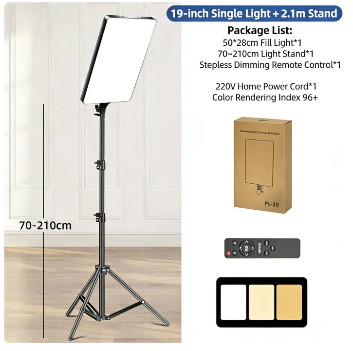 

Professional LED Live Stream Fill Light Ultra Thin Flat Panel Beauty Lighting for Indoor Studio Photography Shooting
