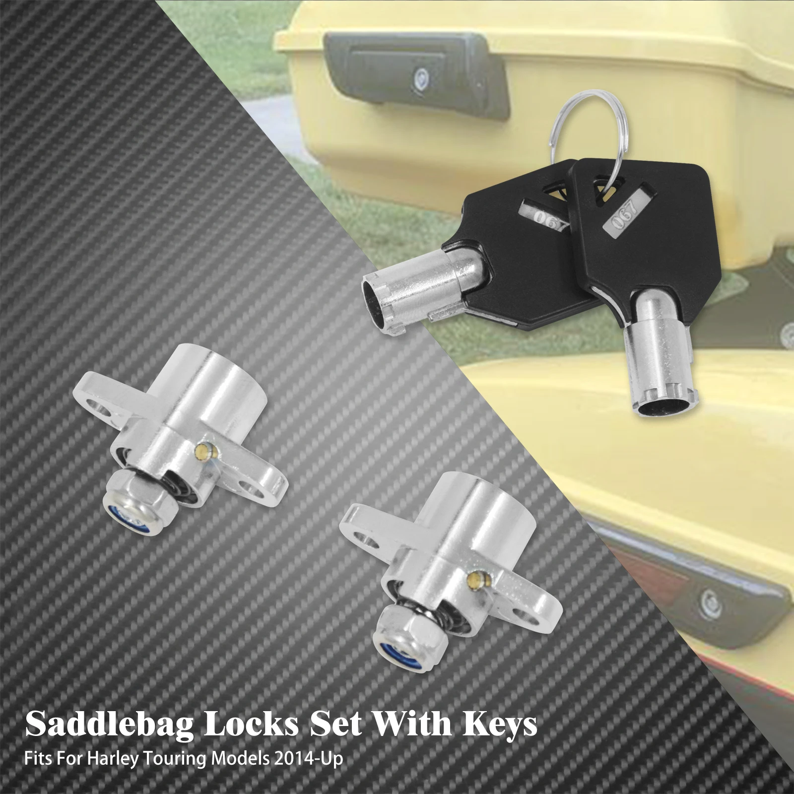 Motorcycle Hard Saddle Bag Lock Key Set Kits For Harley Touring Road Street Electra Glide FLHR FLHT Ultra Limited FLHTK 1993-23