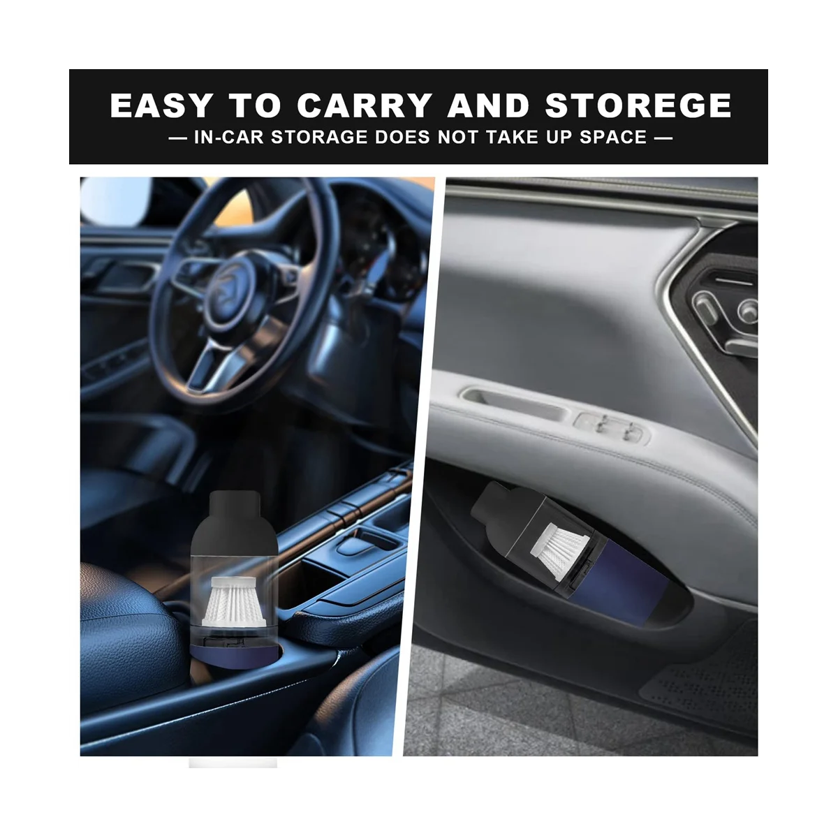 Aspiradora de mano de moda, potente aspiradora portátil inalámbrica para coche, hogar, oficina, limpieza del cabello de mascotas,B