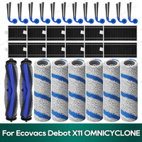 Compatible for Ecovacs Debot X11 OMNICYCLONE /  X11 Pro Omni Accessories Main Brush Filter Roller Mop Replacement Parts