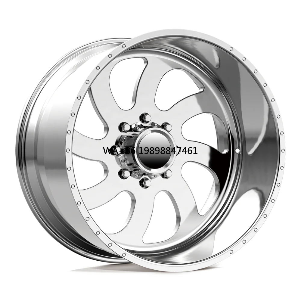 

Кованые хромированные диски Deep Dish для грузовиков 5x139.7 6x139.7 20x9J 22x10J, сверхпрочные, с зеркальной полировкой