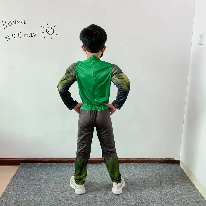 Sky05 hulk trajes crianças menino anime cosplay super-herói crianças terno muscular fantasia vestido festa de halloween traje mask99jiu @