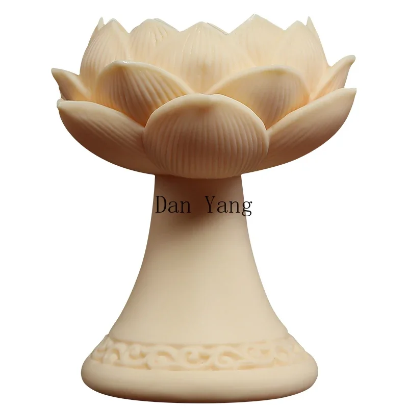 YJ ceramic lotus candle holder table holder household offering candle holder Buddhist hall Buddhist utensils oil