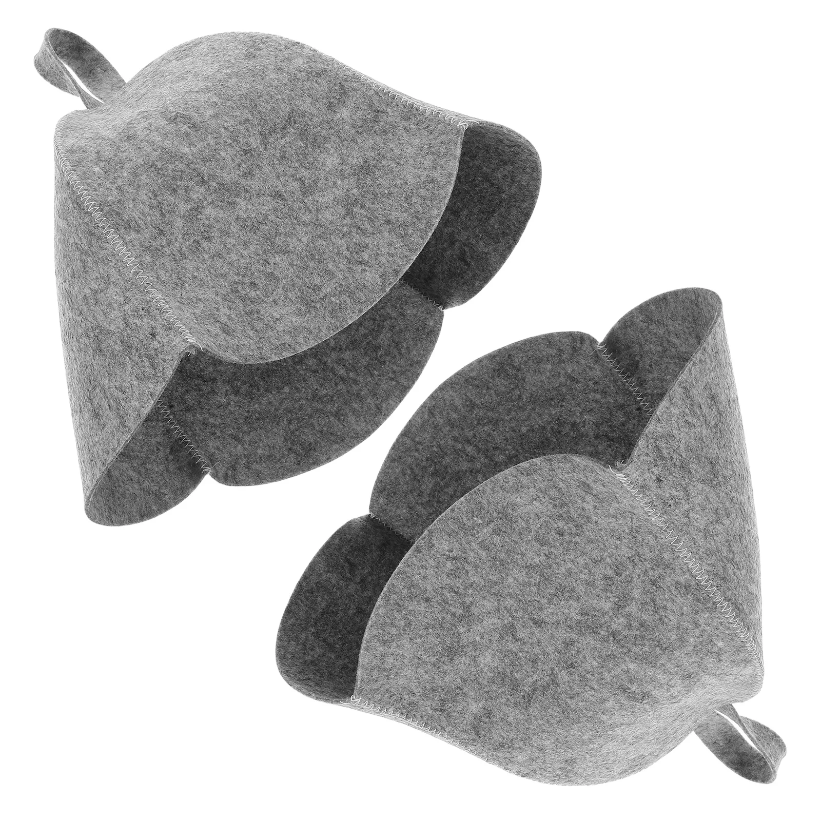 

2Pcs Felt Sauna Hat Absorbent Heat Insulation Hair Protection Spa Bath Indoor Headgear Sauna Cap Hair Steam Cap