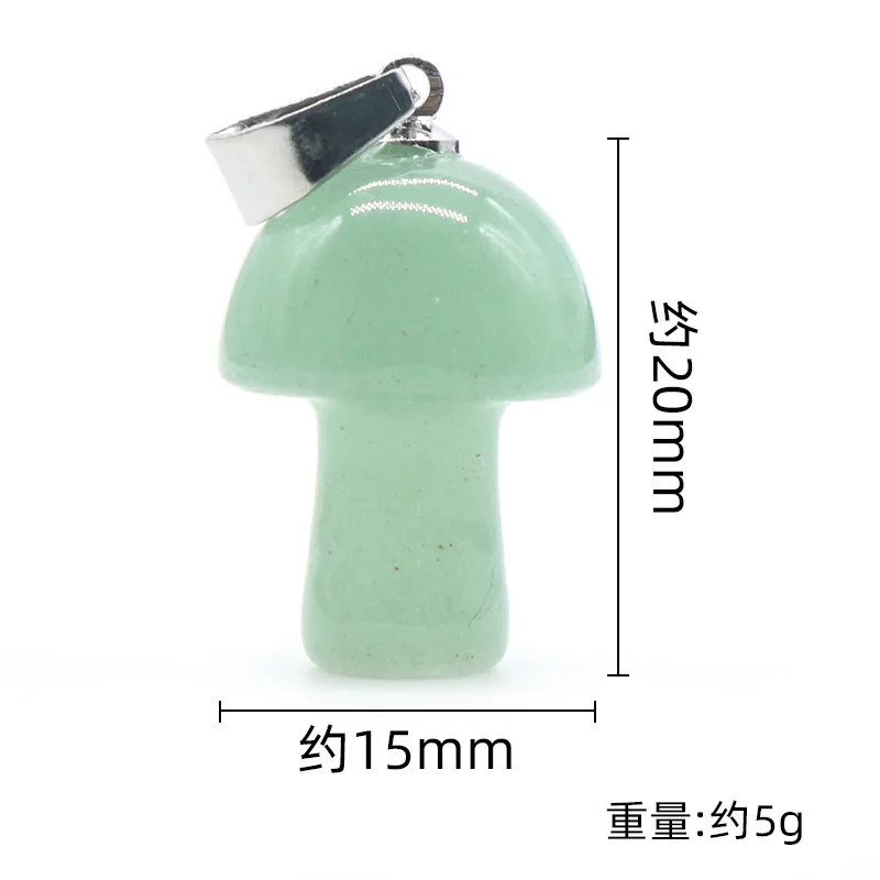 Mushroom for Making Jewelry Necklace Earrings Natural Quartz Crystal Rock Charm Choker Healing Chakra Gemstone Pendants