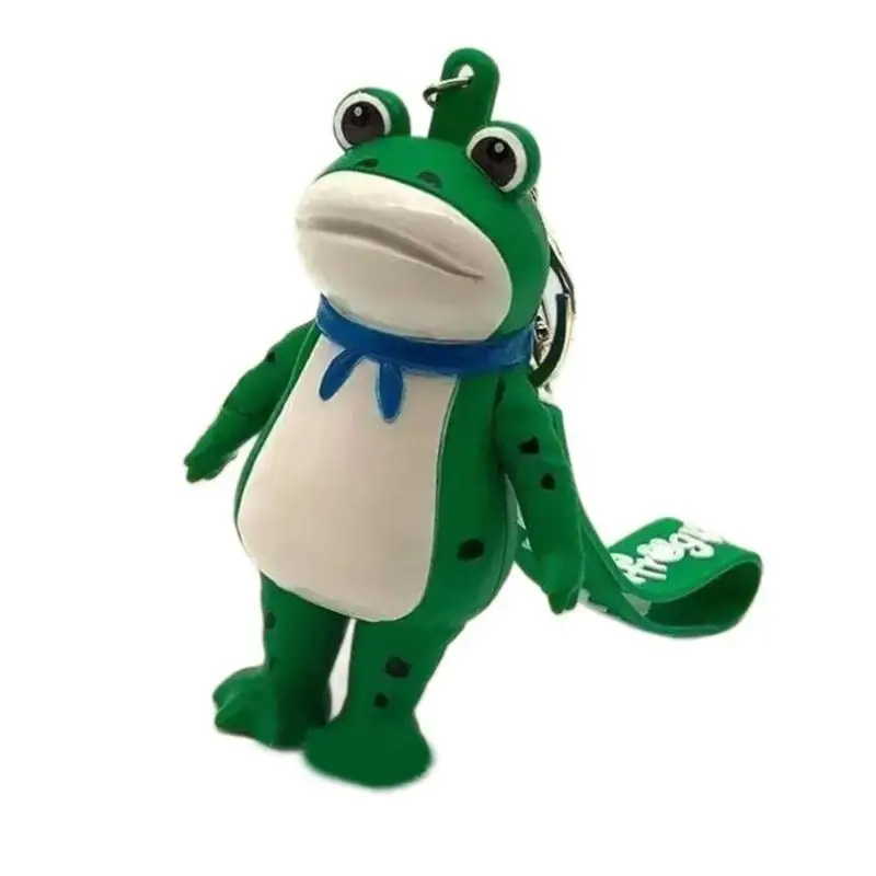 

39BD Saluting Frogs Keychain Fidgets Toy Backpack Charm Accessories Stress Relief Hand Toy Birthday Party Gift Women Men