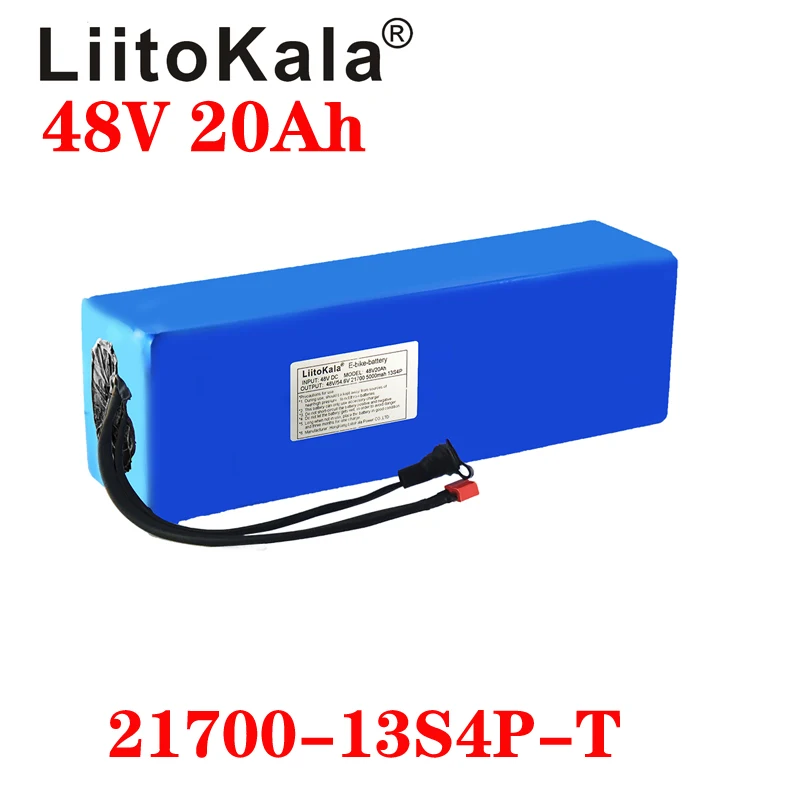LiitoKala Original 48V 20AH Ebike แบตเตอรี่48V 1000W สำหรับแบตเตอรี่ไฟฟ้าจักรยานสำหรับจักรยานที่มีประสิทธิภาพไฟฟ้าจักรยานแบตเตอรี่ XT60