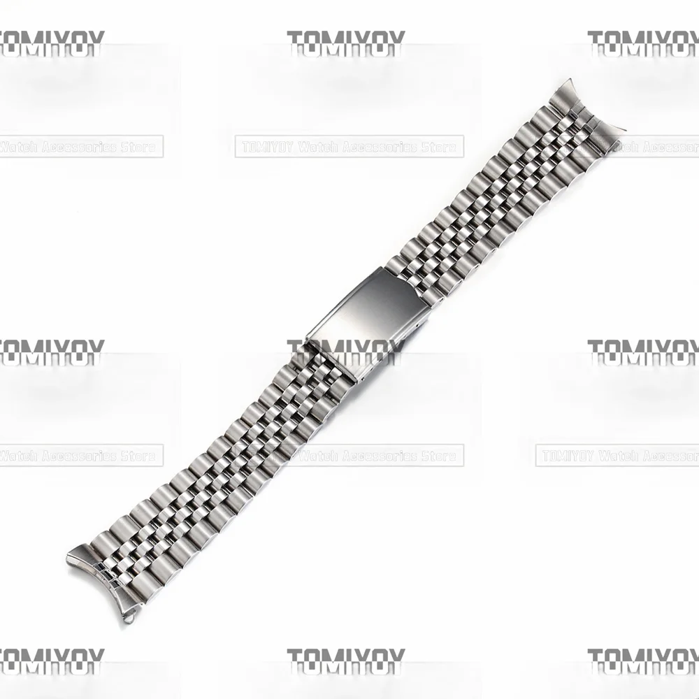 

316L Stainless Steel Vintage Silver Curved End 18mm 19mm 20mm Watch Strap Band Bracelet Fit for RLX SKX 5 Series Dive Watch