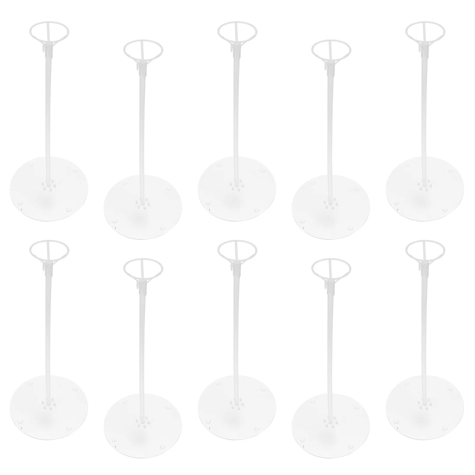 

10Pcs Balloon Stand Holder Easy Assembly for Wedding Birthday Party Decorations White Balloon Stick Stand