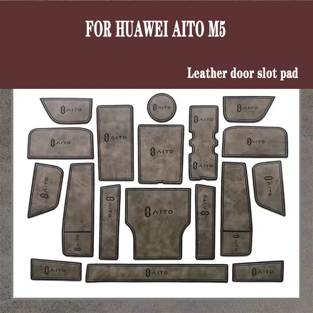 For HUAWEI AITO M5 Leather door slot pad central control interior water cup pad storage pad storage pad decoration