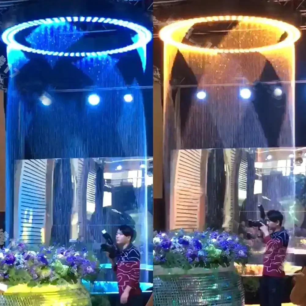 cross-border  line colorful word water curtain,Flowing water music fountain,Optical digital water curtain,Landscape fountain