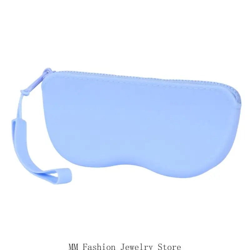 Soft Glasses Holder with Top Opening for One Pair in Handbags, Desk Drawers, Purse Storage, and Daily Travel Use D0UB