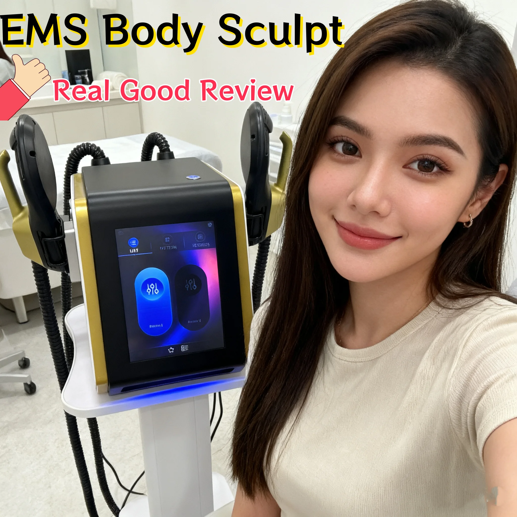 מכונת סקילפט להקטנת השרירים EMSzero Neo Professional EMS בעוצמה של 6500W, מכונת סטימולציה שרירית ניידת RF בתדר 200Hz להסרת שומן והורדת משקל