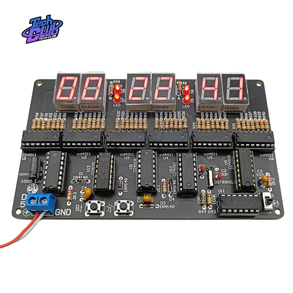 Modułu LED cyfrowy zegar obwodu elektroniczny zestaw zrób to sam samodzielnego montażu i lutowania zapasowy zestaw dla element elektroniczny uczniów