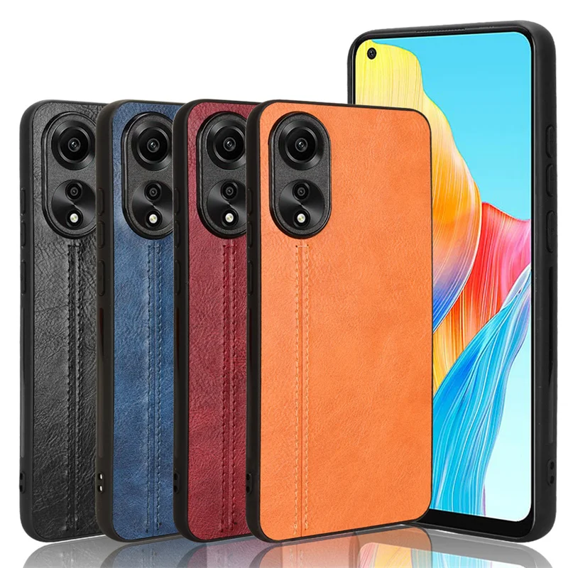 For OPPO A78 4G Case Cover Calfskin PU Leather PC Hard Phone Bag Cover For OPPO A78 OPPOA78 A 78 4G CPH2565 Case