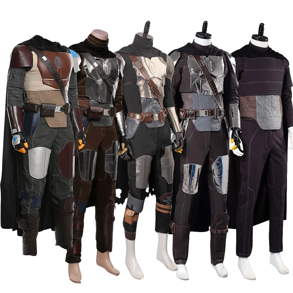 Adult Din Djarin Cosplay Cloak Costume Men Battle Armor TV Bounty Hunter 3 Roleplay Fantasia Fancy Role Play Party Male Clothes