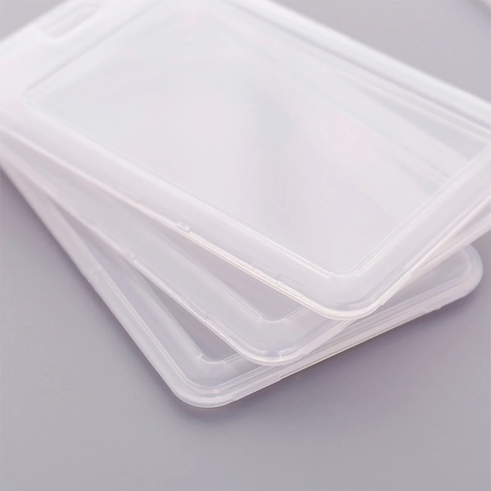 

20pcs Card Holders Clear Plastic ID Badge Holders for Work School Office Travel PP Material Professional Use