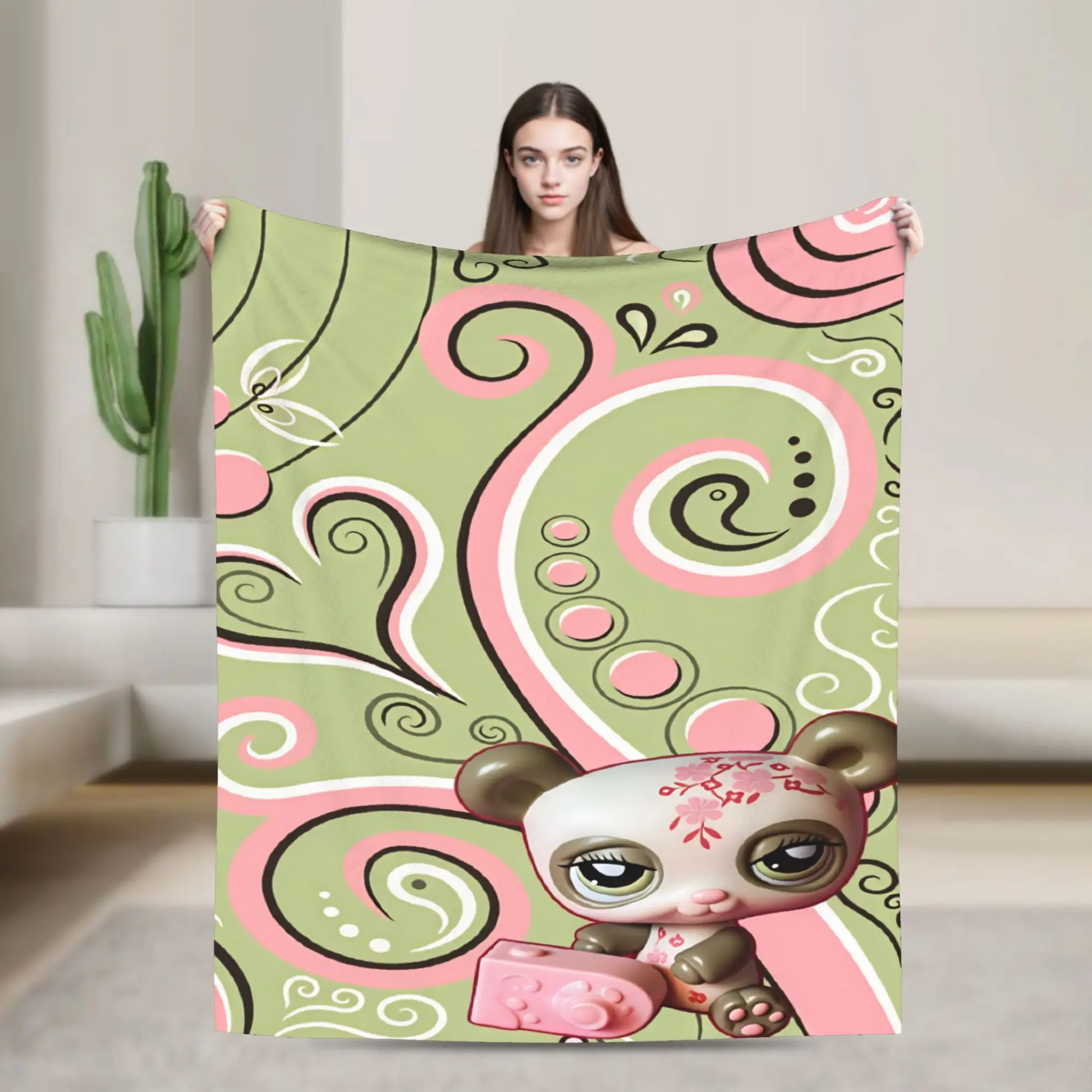 Littlest Pet Cute Plush Blankets Girls Boys  Flannel Throw Blanket For Living Room Super Soft Quality Bedspread Birthday Present