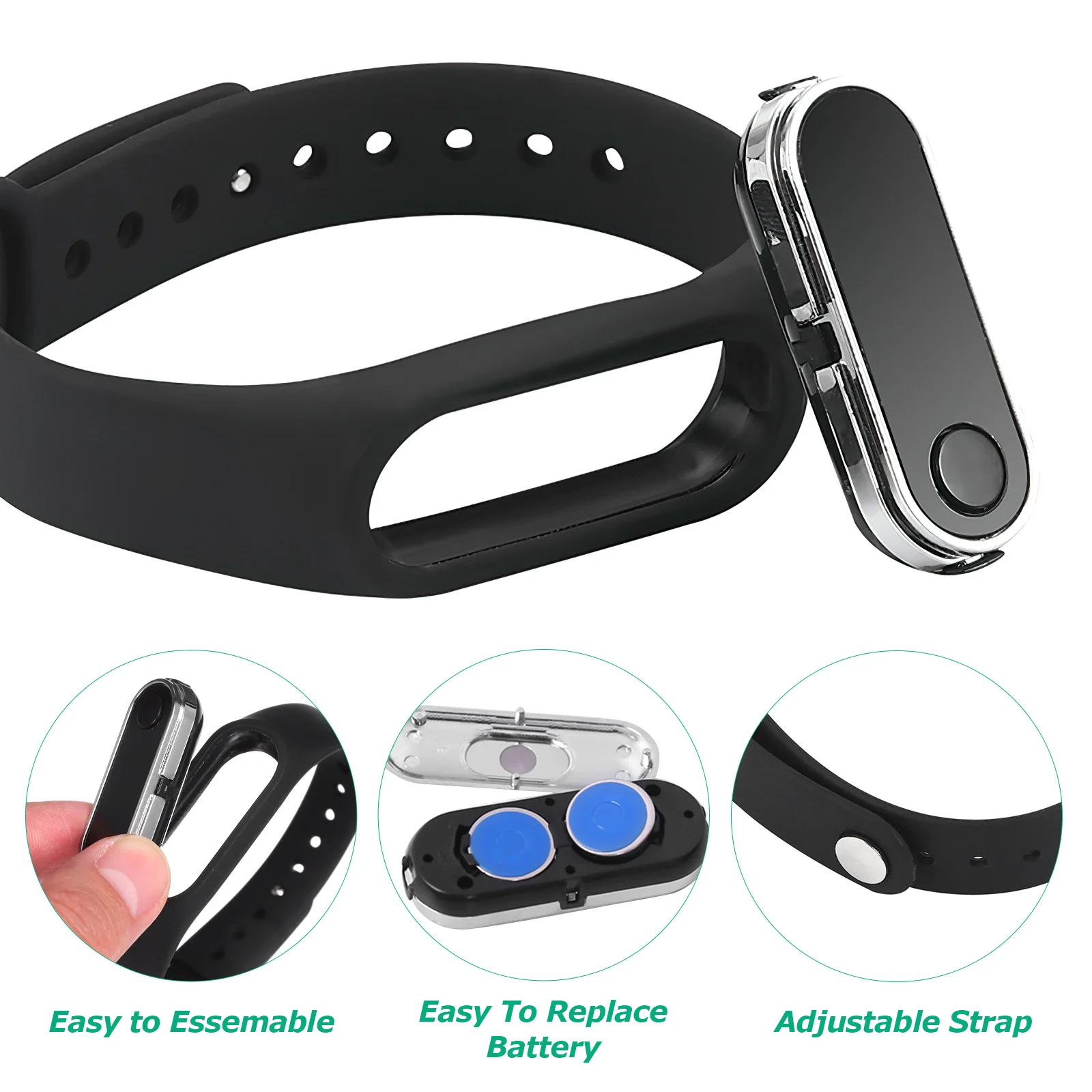 

1 pc 50Cm Anti Static Wrist Strap Bracelet Eliminate Body Protection For Women Men Kids Black Abs Material