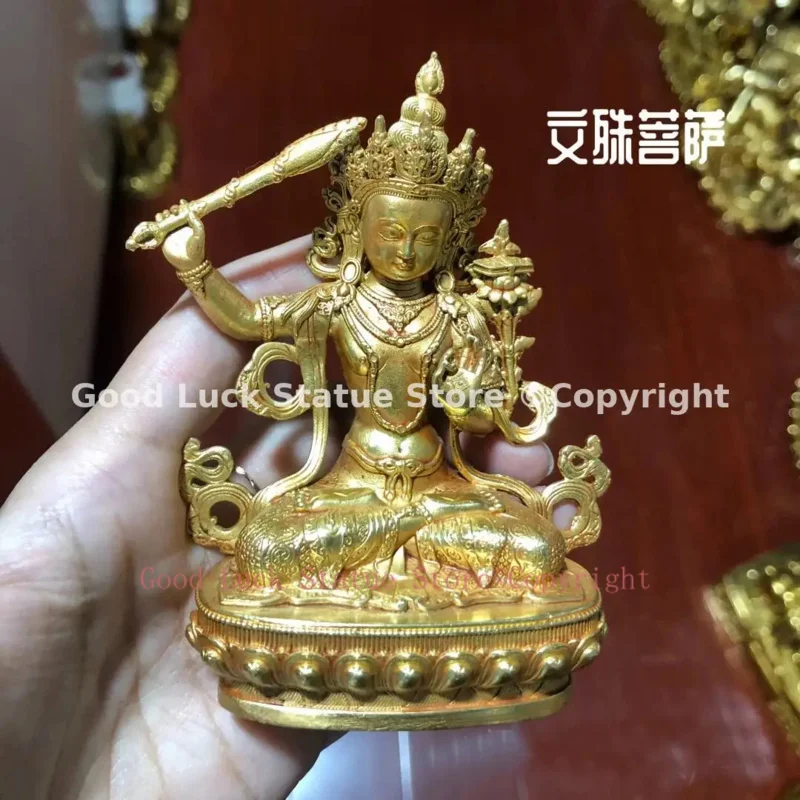 Wholesale Buddhist supplies Buddhism bless safe health good luck high grade GUAN YIN Bodhisattva Manjusri Buddha statue Small