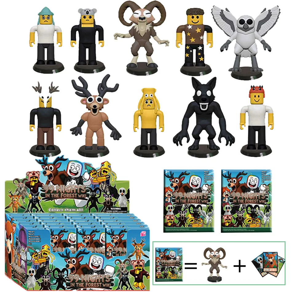 حار 24 قطعة/المجموعة 99 ليال في الغابة لعبة البقاء على قيد الحياة الطرفية 99 ليال عيد الميلاد عيد الميلاد هالوين دمى هدايا للأطفال صندوق أعمى