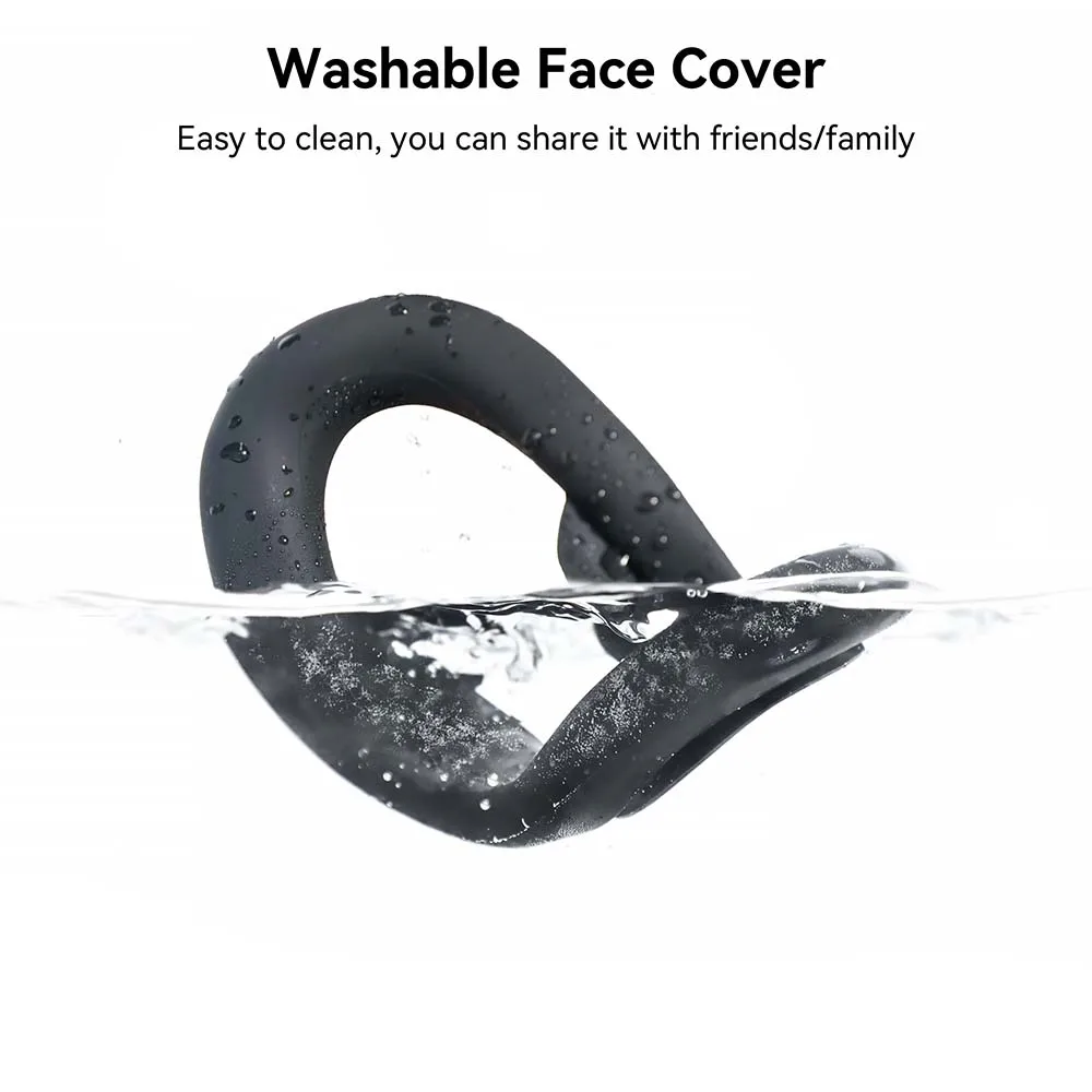 Silicone VR Face Mask For Meta Quest 3S Facial Interface Sweatproof Mask Face Cushion Lightproof Mask Face Cover VR Accessories