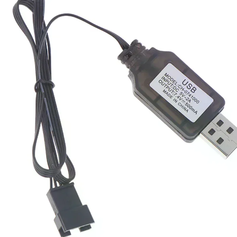 1PCS 7.4V SM-4P Plug USB Charger For DE36W DE65 HM202 EC08 EC16 RC Car M416 Electric Gel Ball Blaster Battery Charger
