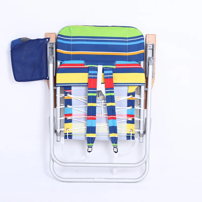 Foldable Camping Chair Rainbow Patio Beach Picnic Chairs Outdoor Folding Backpack Camping Furnishings with Cup Holder Design view 5