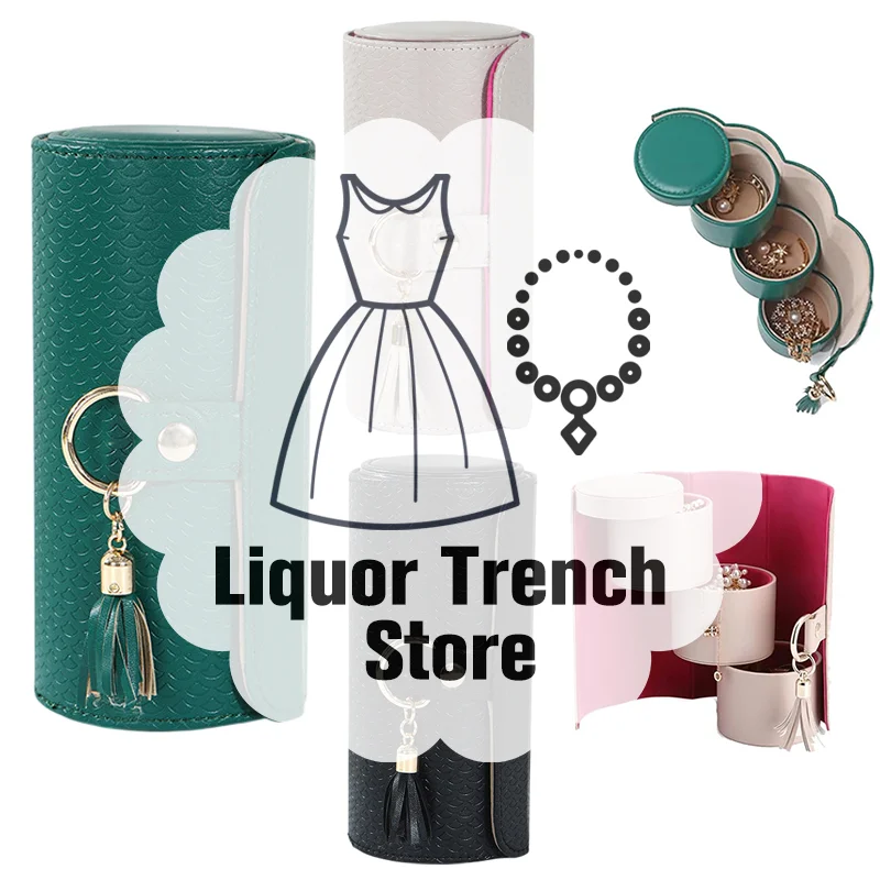 

Многоуровневый дорожный футляр для украшений, роскошный кожаный органайзер для хранения украшений, 3-слойный органайзер для путешествий, коробка для хранения украшений