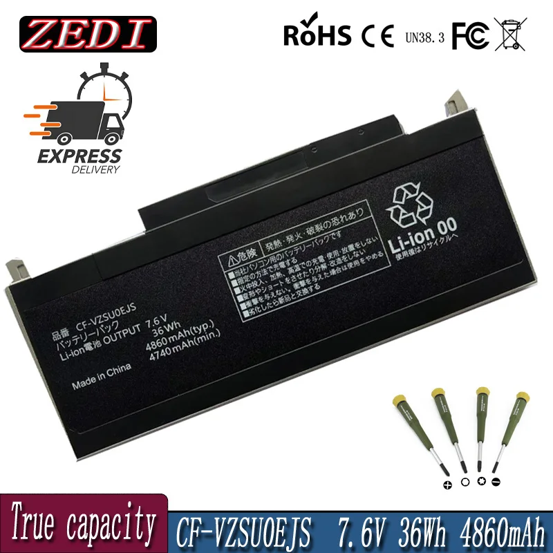 

ZEDI 7,6 В 36 Втч/4860 мАч CF-VZSU0EJS 21CP6/44/62-2 Аккумулятор для Panasonic ToughPad FZ-Q1 CF-RZ6 CF-RZ5 FZ-Q2 2- 604462 S2-B04 НОВЫЙ