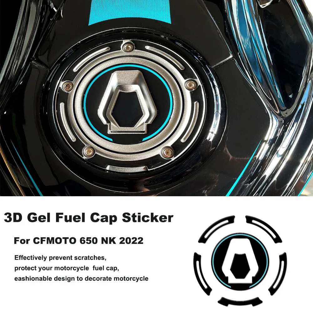 

Motorcycle Fuel Tank Cap Sticker 3D Gel Resin Waterproof Anti-scratch Protector For CFMOTO 650 NK 2022