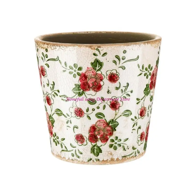  Retros Ceramic Plant Pot Including Drainage System For Moisture Management Nontoxic Promoting Green Living