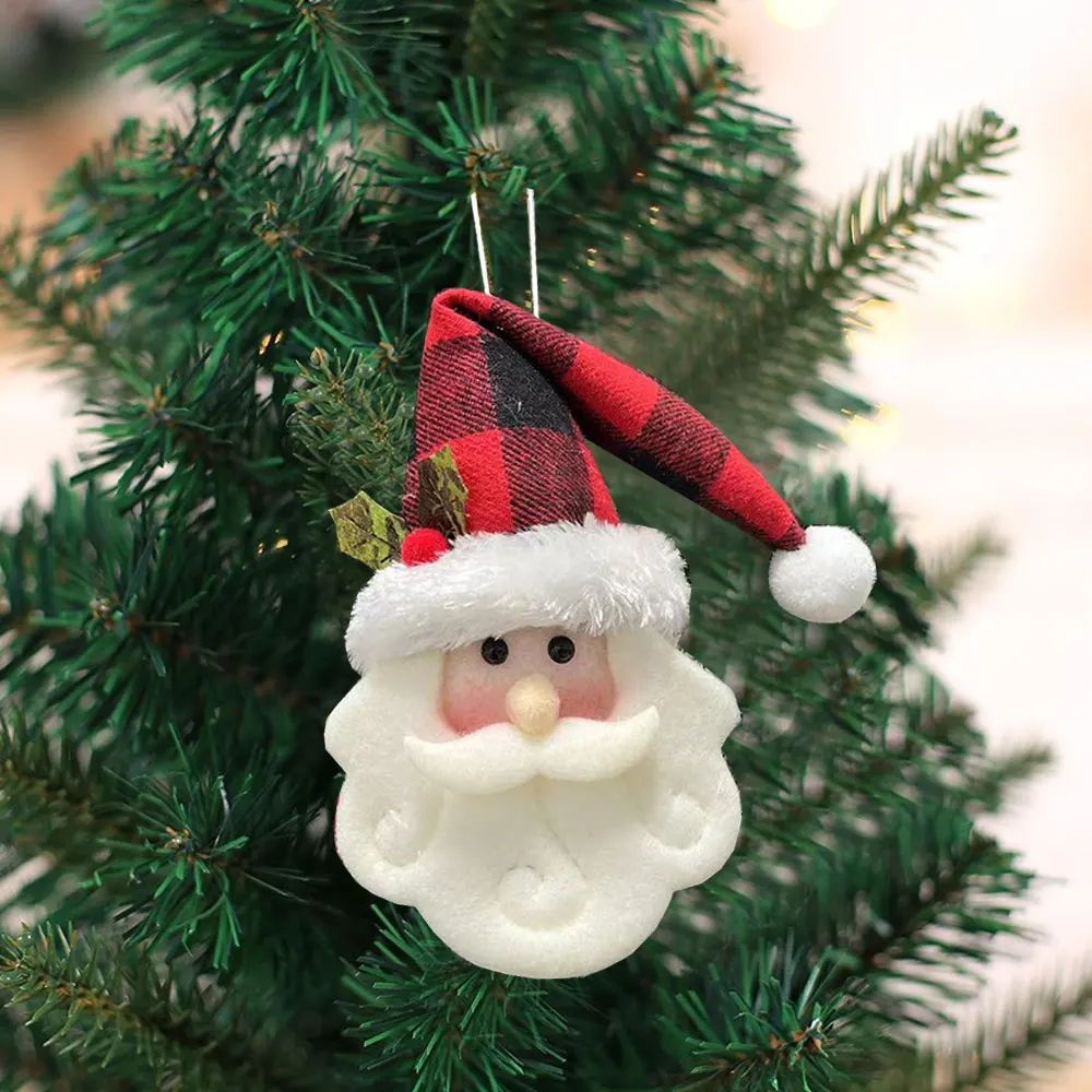 

Merry Christmas Ornaments DIY Xmas Gift Santa Claus Tree Pendant Doll Hang Decoration for Home Noel Natal New Year Kids Doll