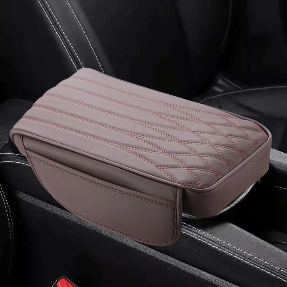 Car Armrest Cushion Memory Foam Car Console Pad Waterproof Memory Foam Car Console Cover with Adjustable Straps for Ultimate